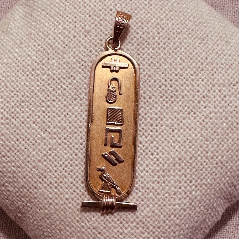 Vintage | Pendant | Egyptian Cartouche  Pendant | Sophia - Picture 8 of 8